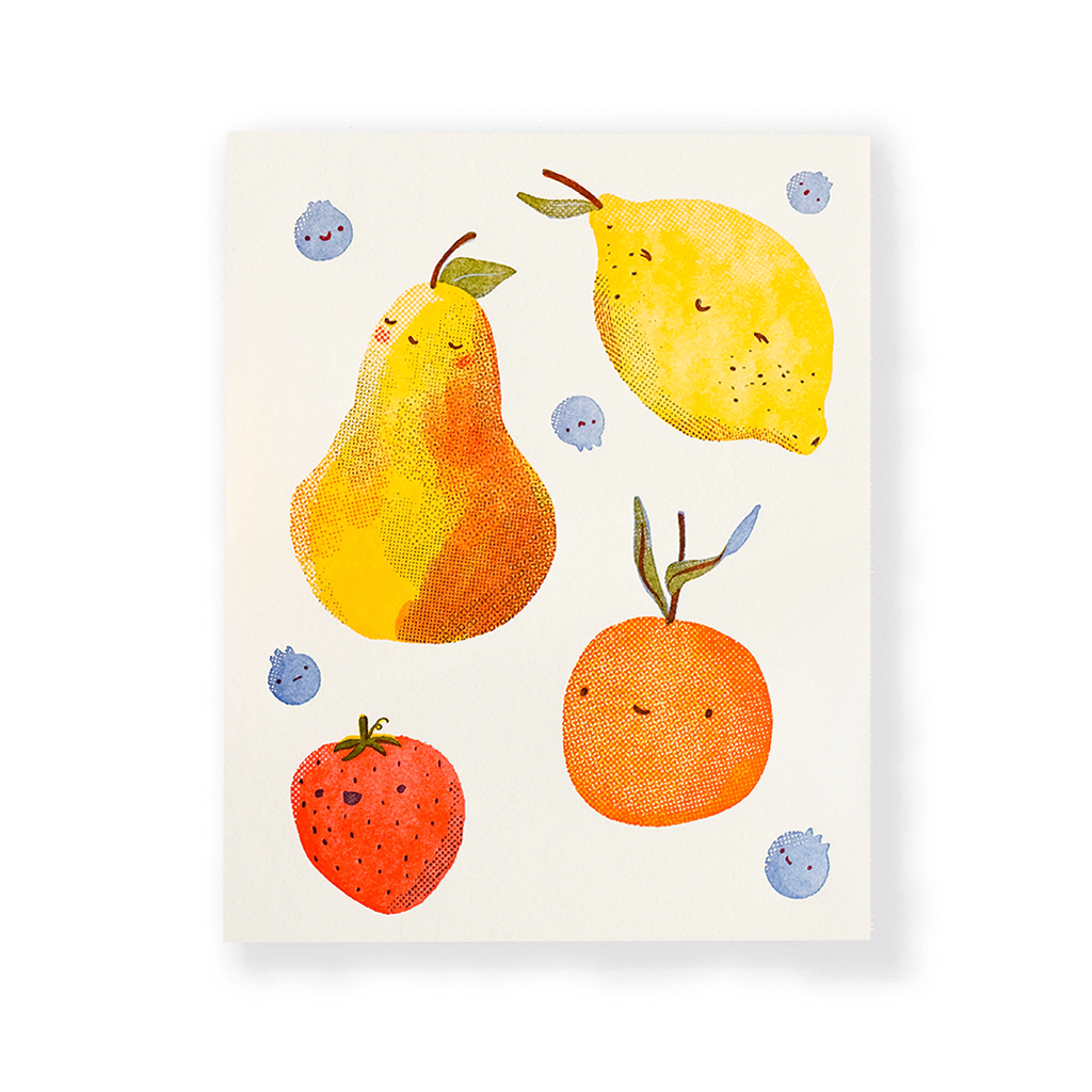 Fruit Family | 8x10 Letterpress Art Print