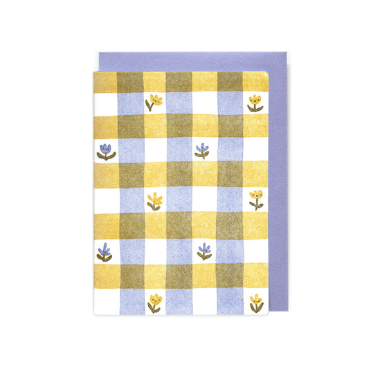 Gingham Flower | Letterpress Cards Set of 5