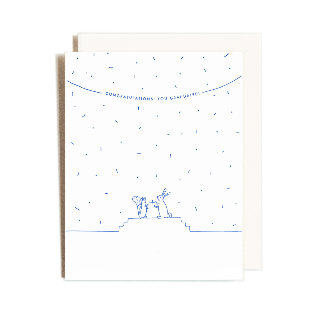 Grad Squirrel | Congrats | Letterpress Card