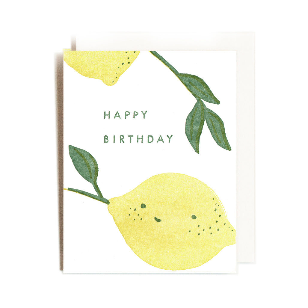 Lemony Birthday | Fruit | Letterpress Card