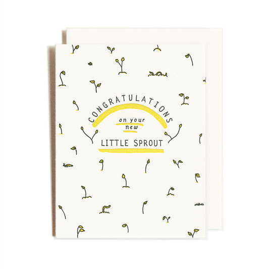 Little Sprout | Neutral Baby | Letterpress Card