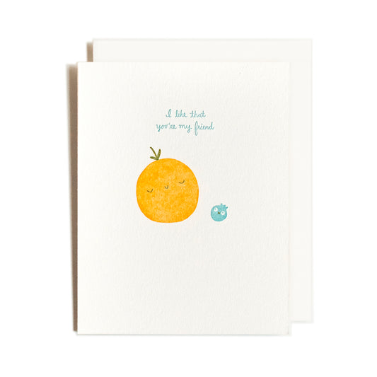 Orange and Blueberry | Friend | Letterpress Card