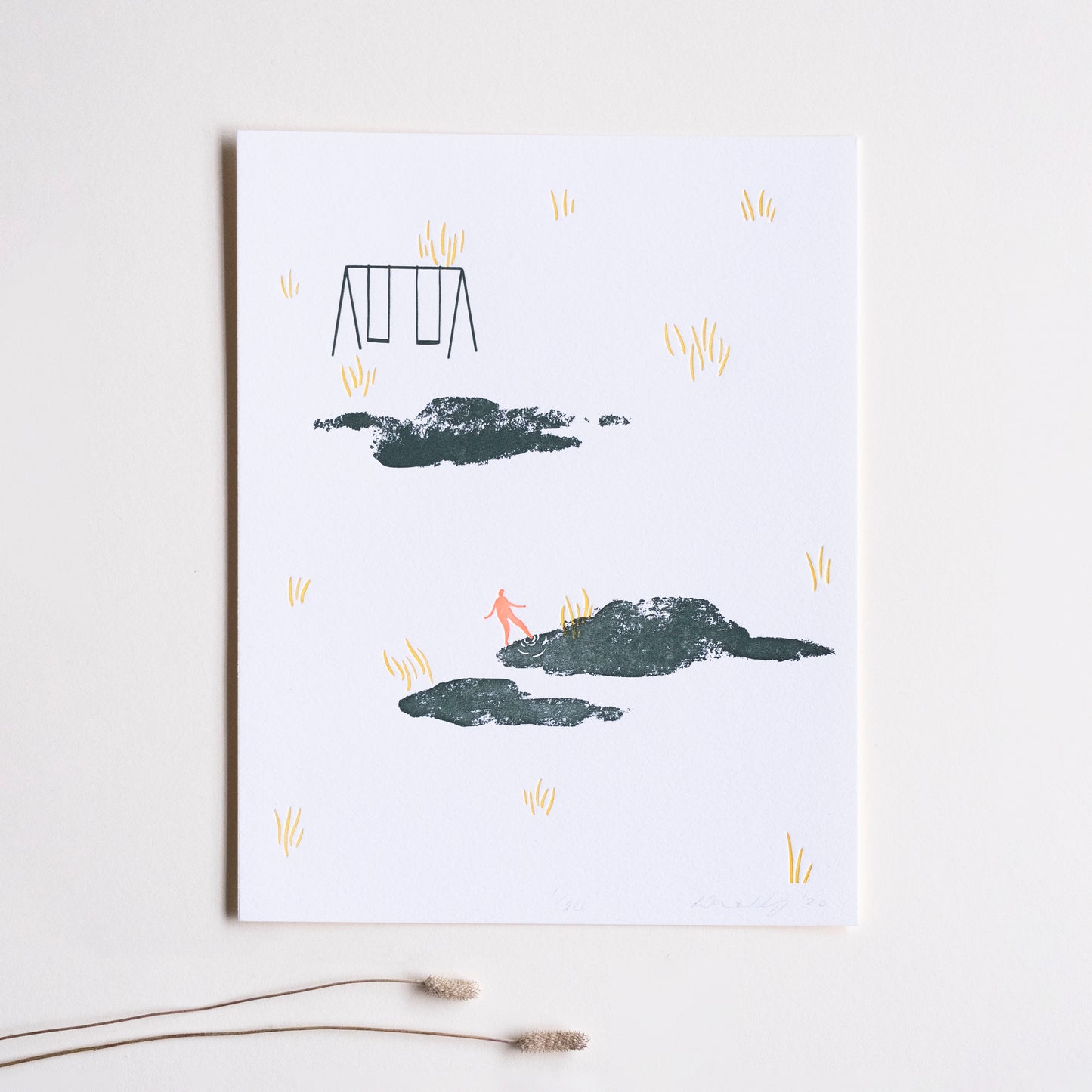 Napping in the Park Print