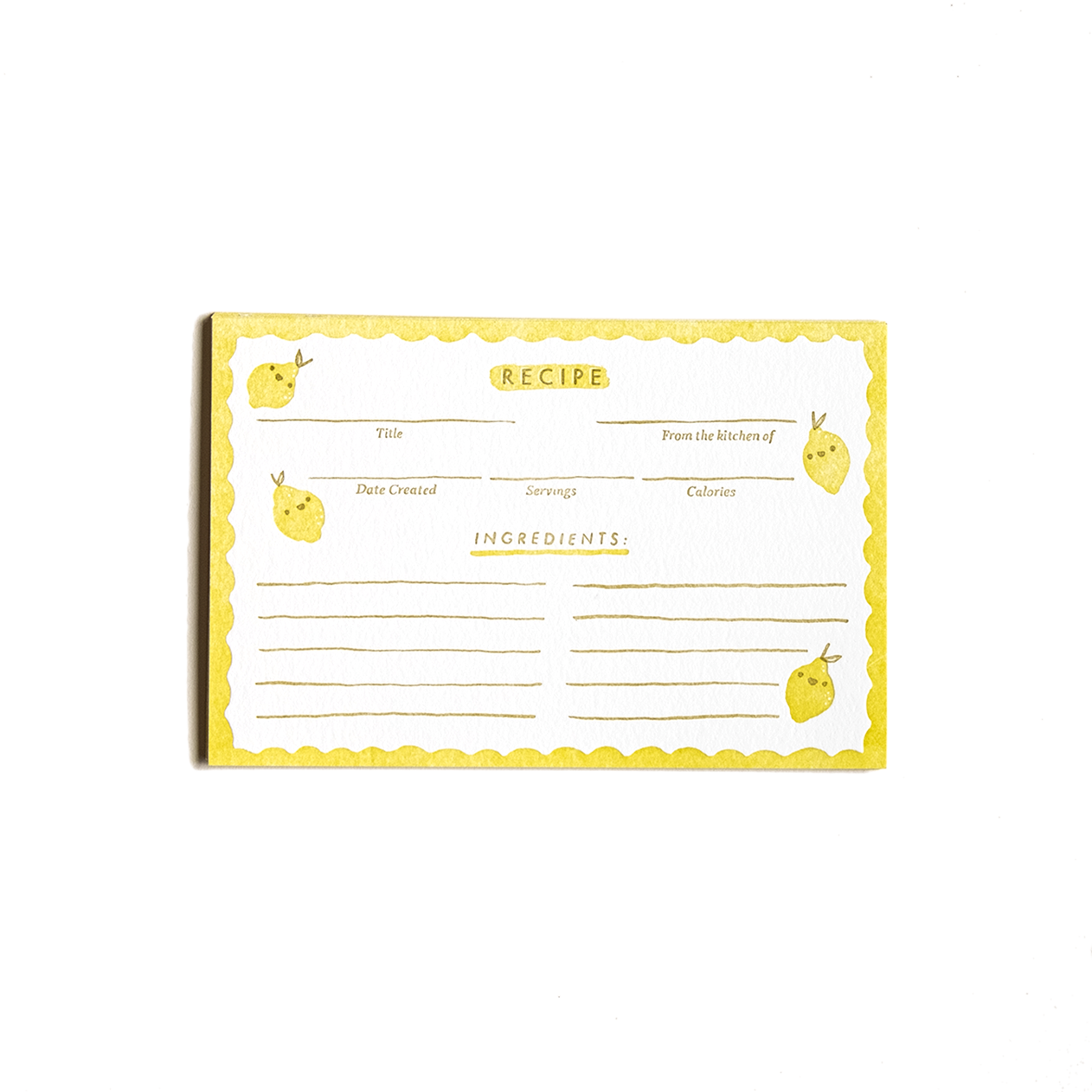 Recipe Cards - Lemons