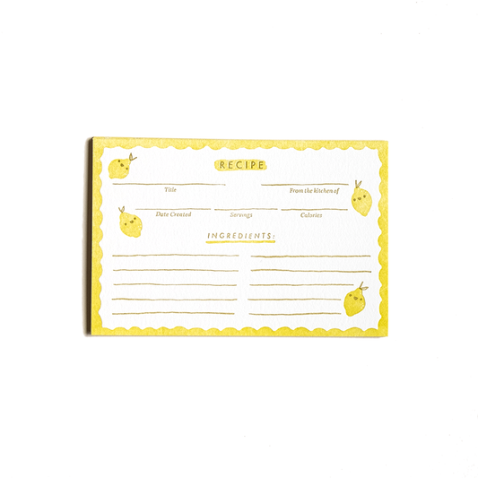 Lemons | Letterpress Recipe Cards