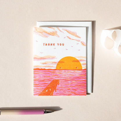Thank You Sunset Greeting Card