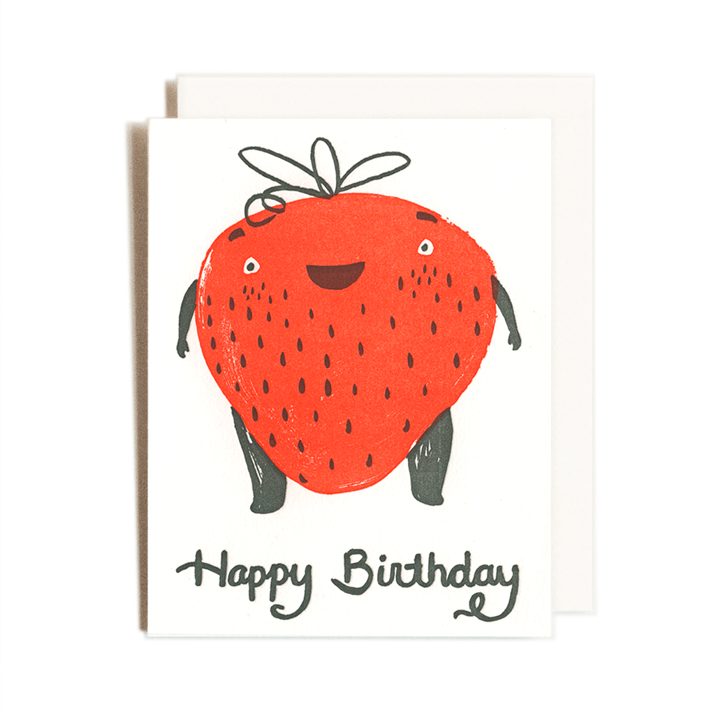 Strawberry Birthday | Letterpress Card