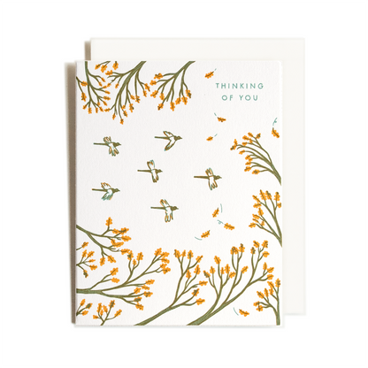 Thinking of You Birds | Letterpress Card