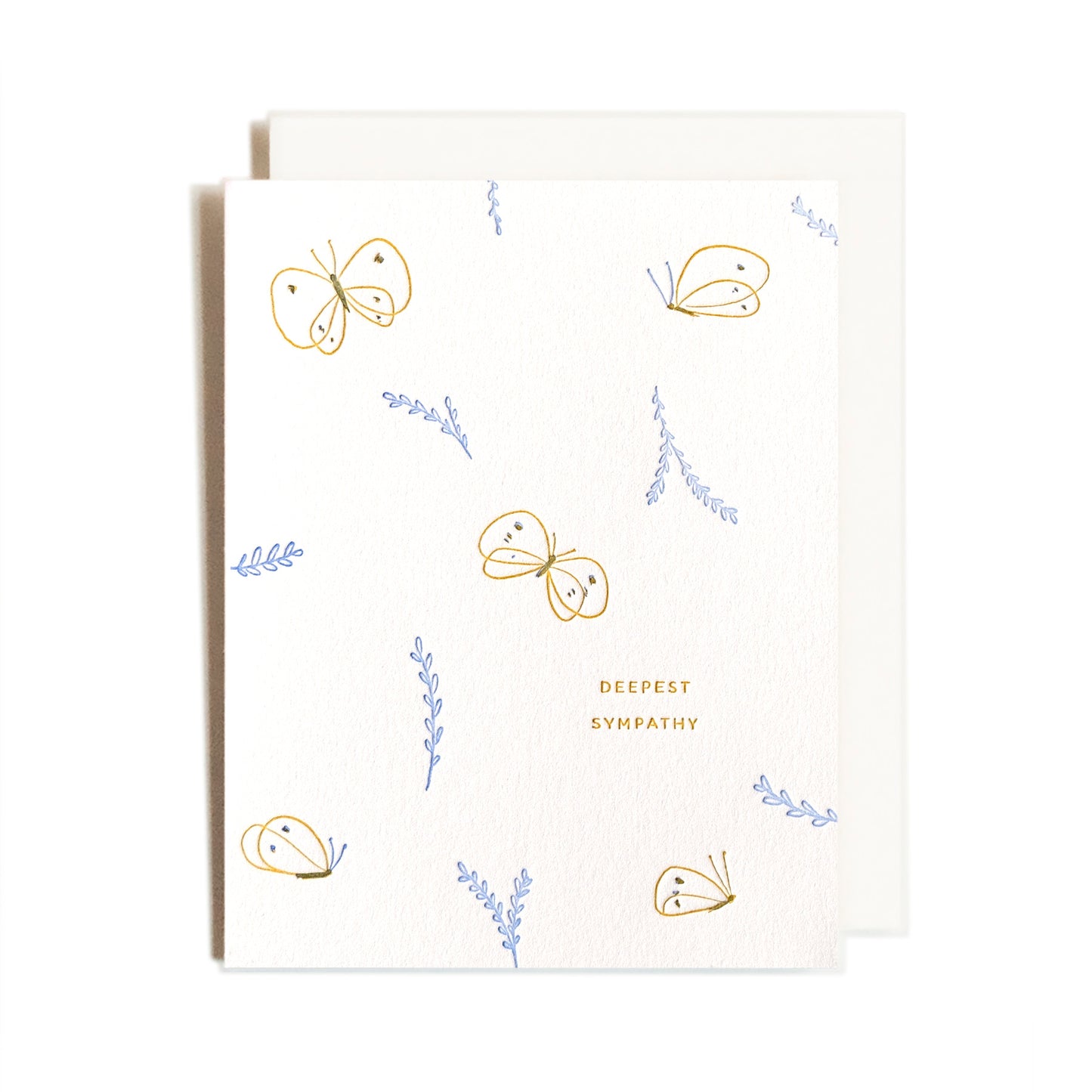 Sympathy Butterflies | Letterpress Card