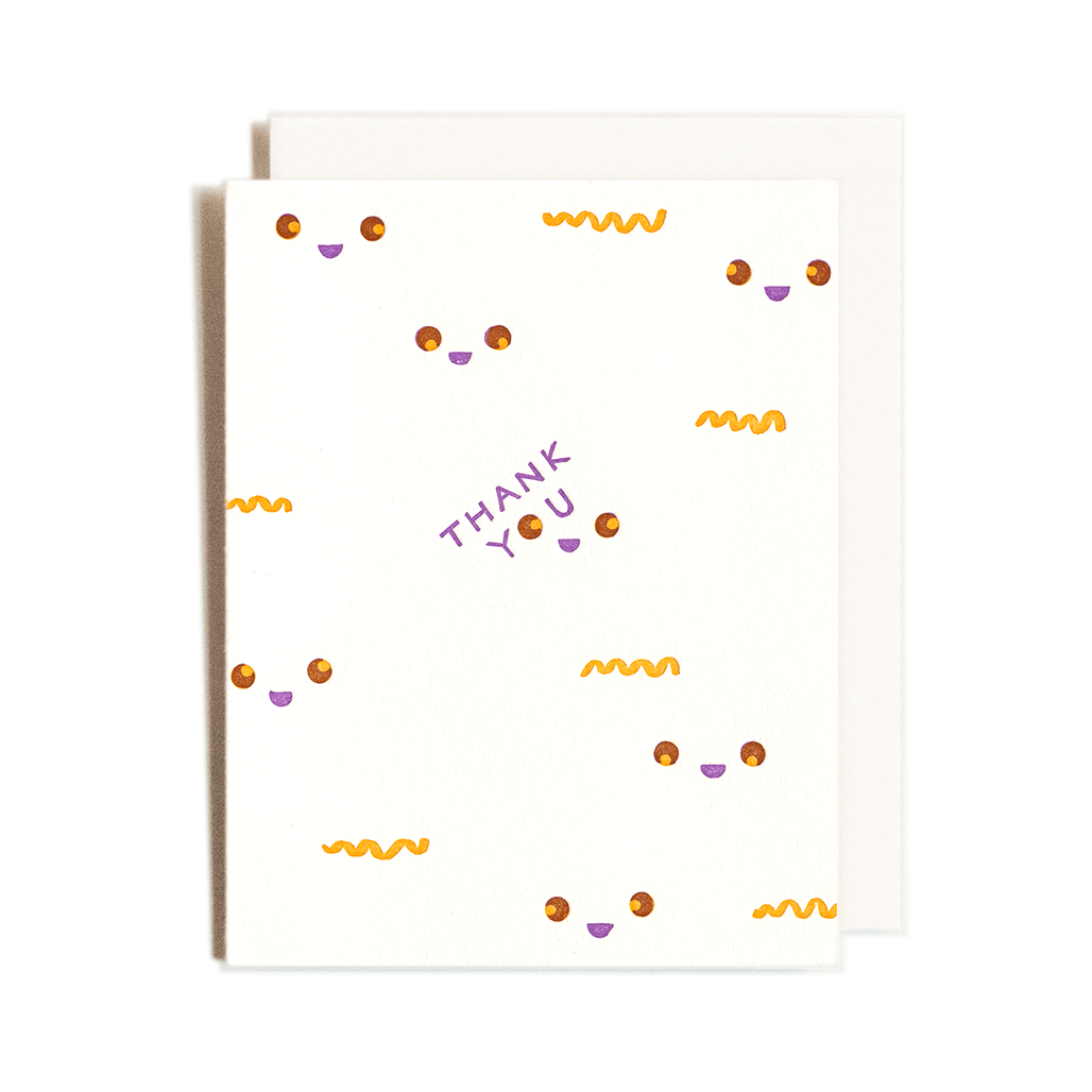 Thank You Smiles Bright | Letterpress Card