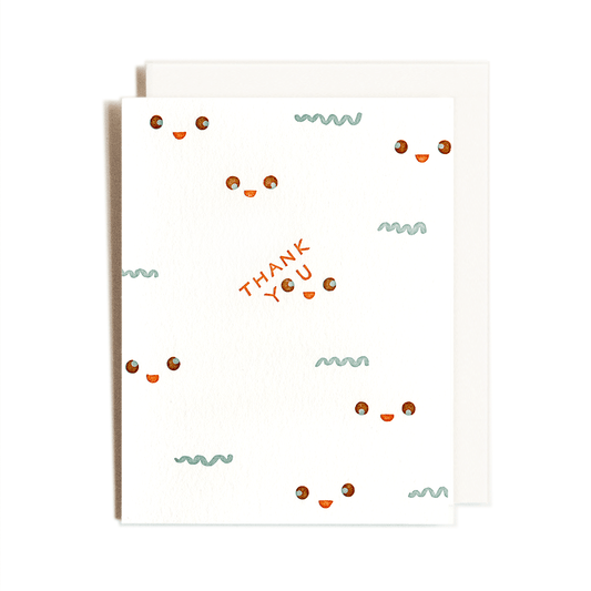Thank You Smiles Natural | Letterpress Card