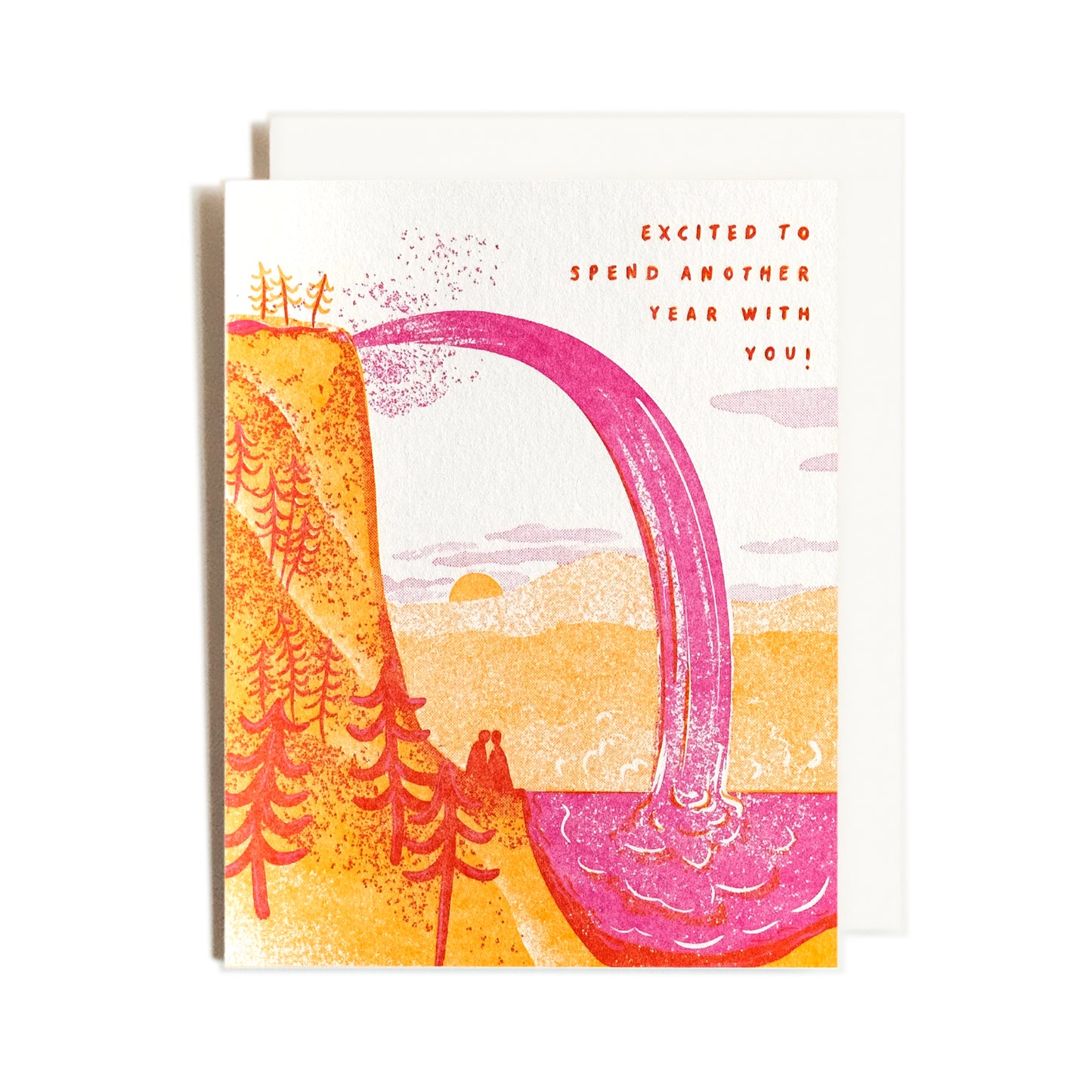 Waterfall Sunset | Love | Letterpress Card
