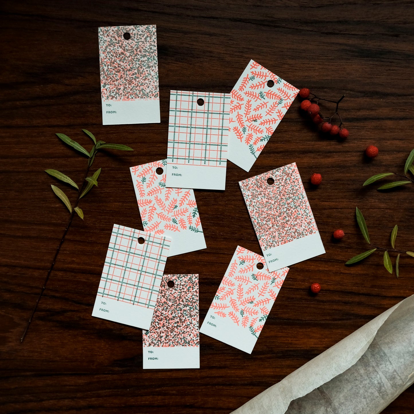 Holiday Gift Tags - branches